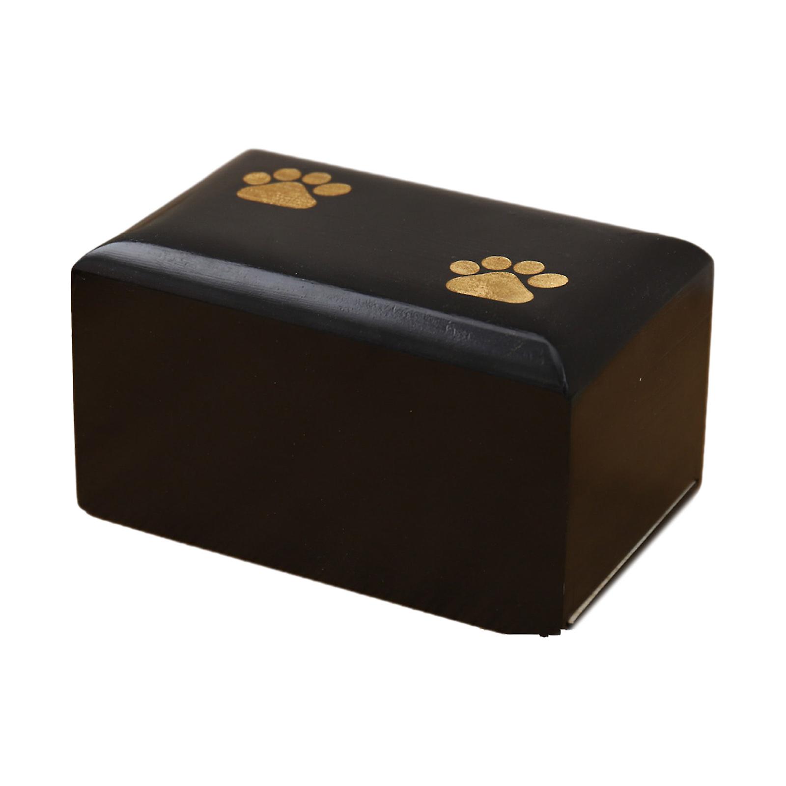 Pet Urns with Paw Print Funeral Cremation Small Box Wood Urn Loving Memory Pet Urn Paw Print Gift Caskets