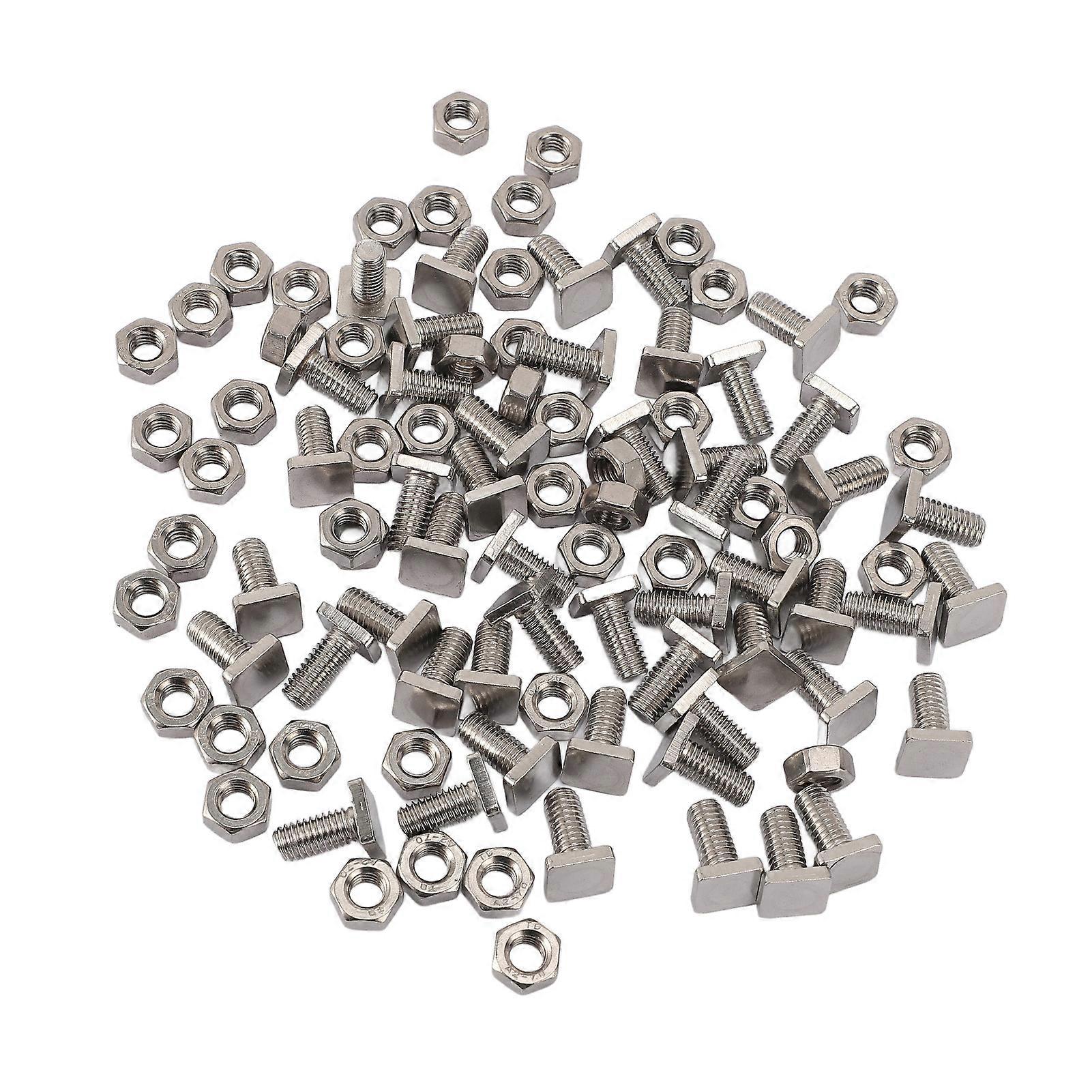 50 Sets Stainless Steel Greenhouse Screws Quick Assembly M6 X 13 Screws M6 Nuts Tool Assortment Set 