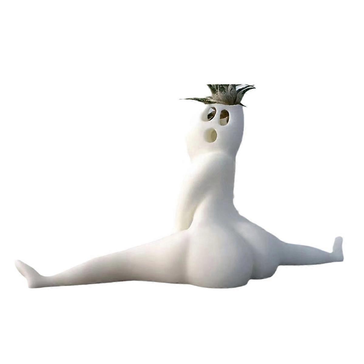 2PCS Resin Ghost Desktop Flower Pot Planter Sculptures