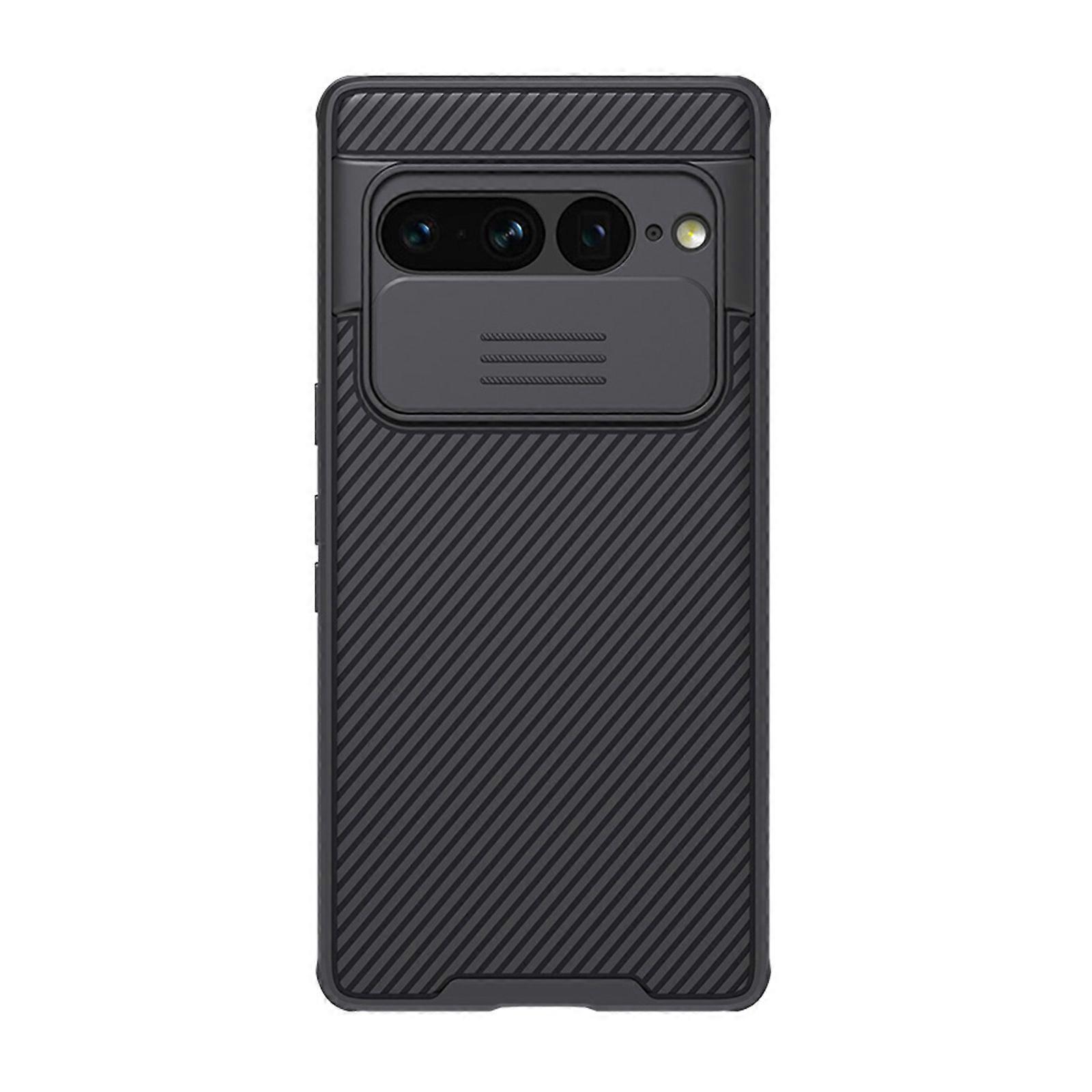 Cellphone Protective Case for Pixel 7 / 7 Pro NILLKIN Shells with Slide Camera Lens Cover Anti-Scratch Protector Housing Black