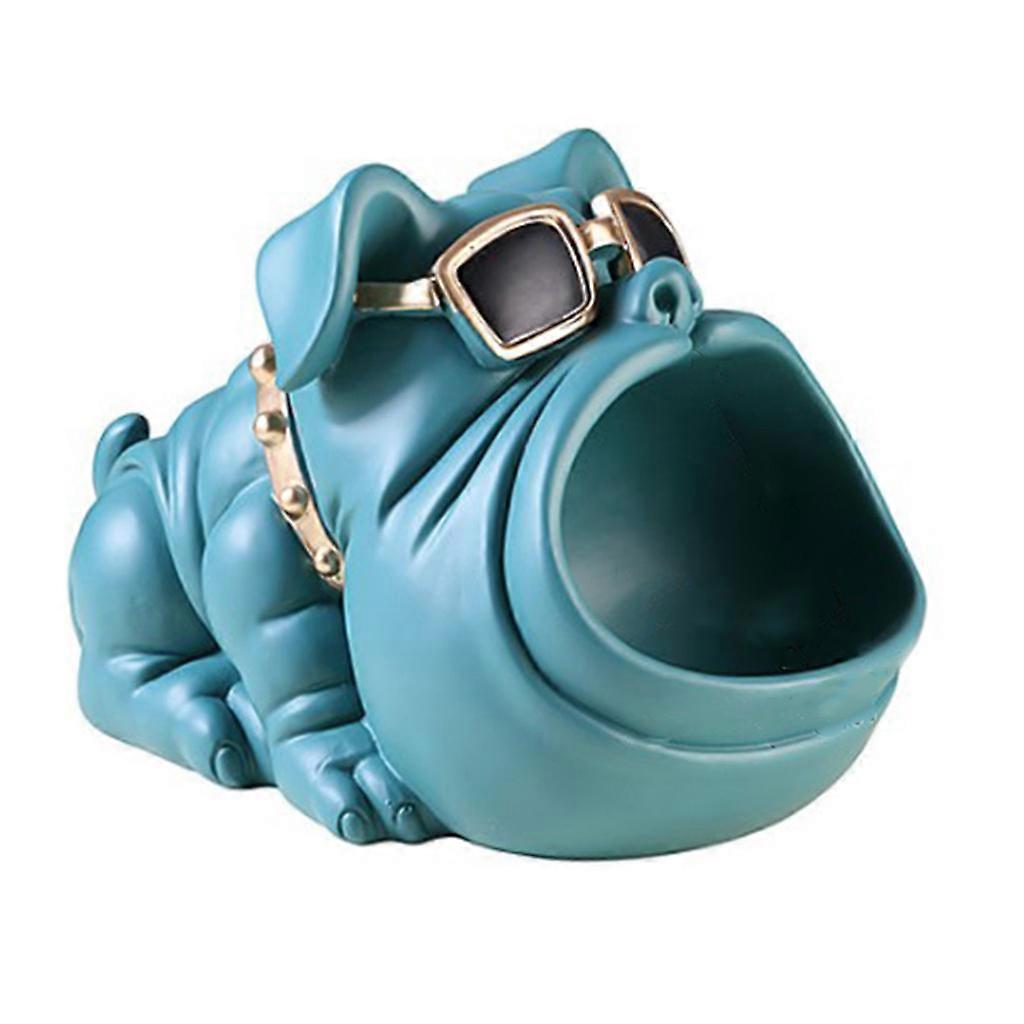 פסלון כלב מגניב תלת מימד פה גדול תיבת אחסון לכלבים לטלפון מפתח שולחן עבודה Sundries תיבת אחסון אמנות שולחן פיסול קישוט הבית ירוק