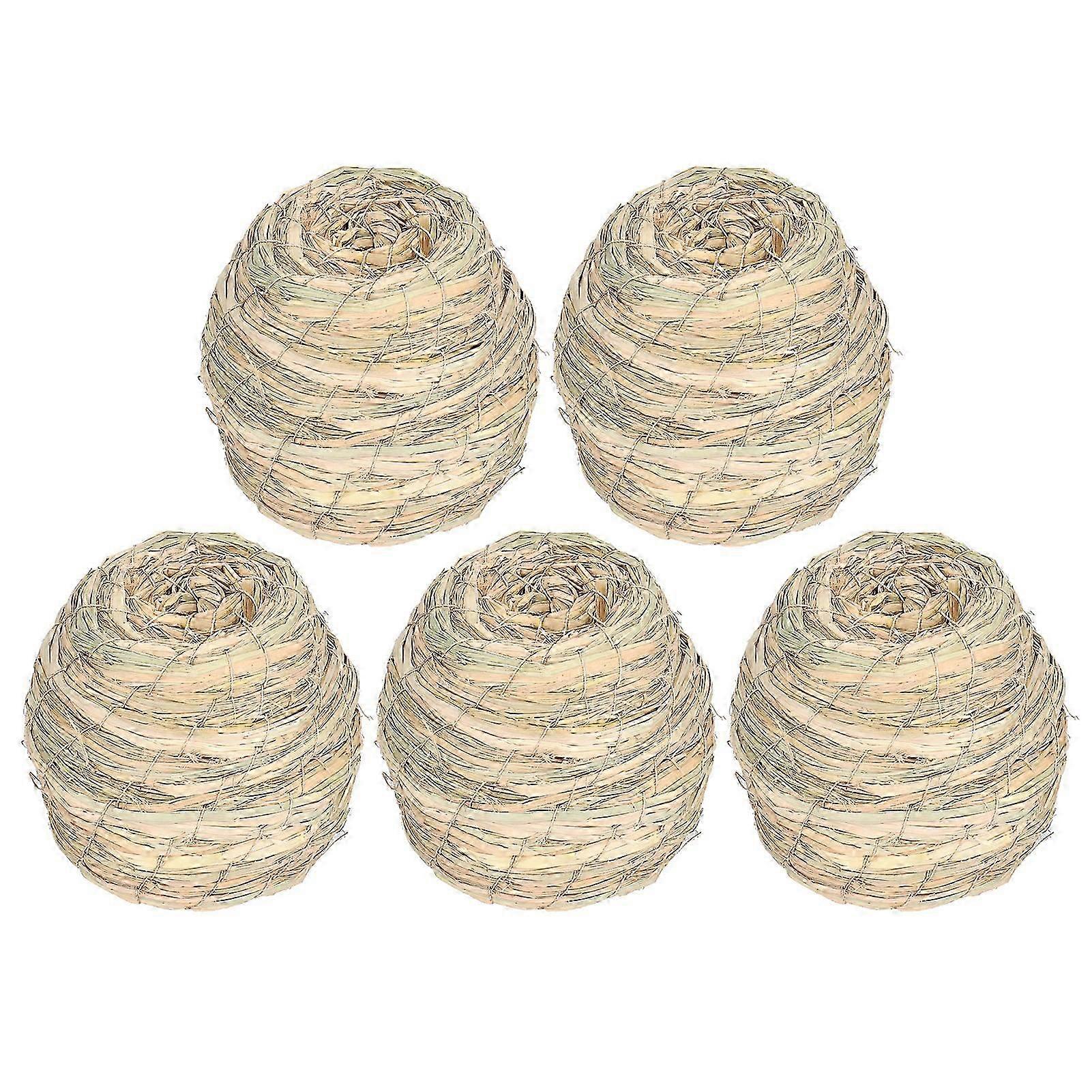 5PcsSet 12CM Straw Simulation Bird Hatching Place Decoration Parrot Breeding House
