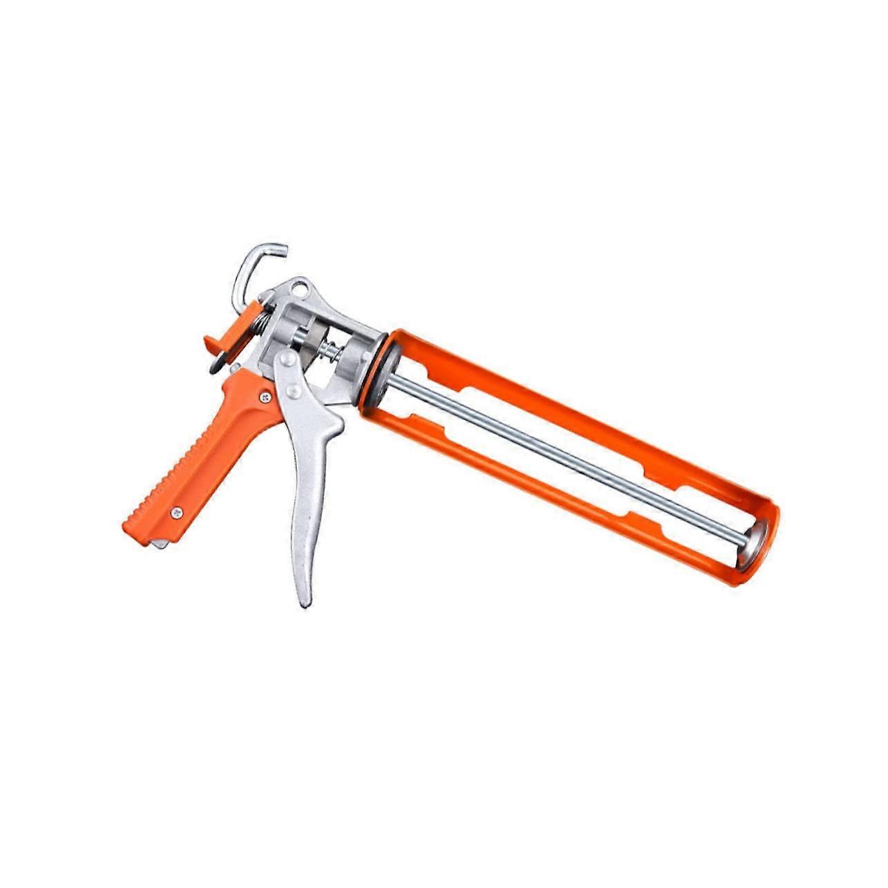 Ergonomic Glass Glue Dispenser Thickened Rotary Caulking Tool Drip Construction Adhesive Orange