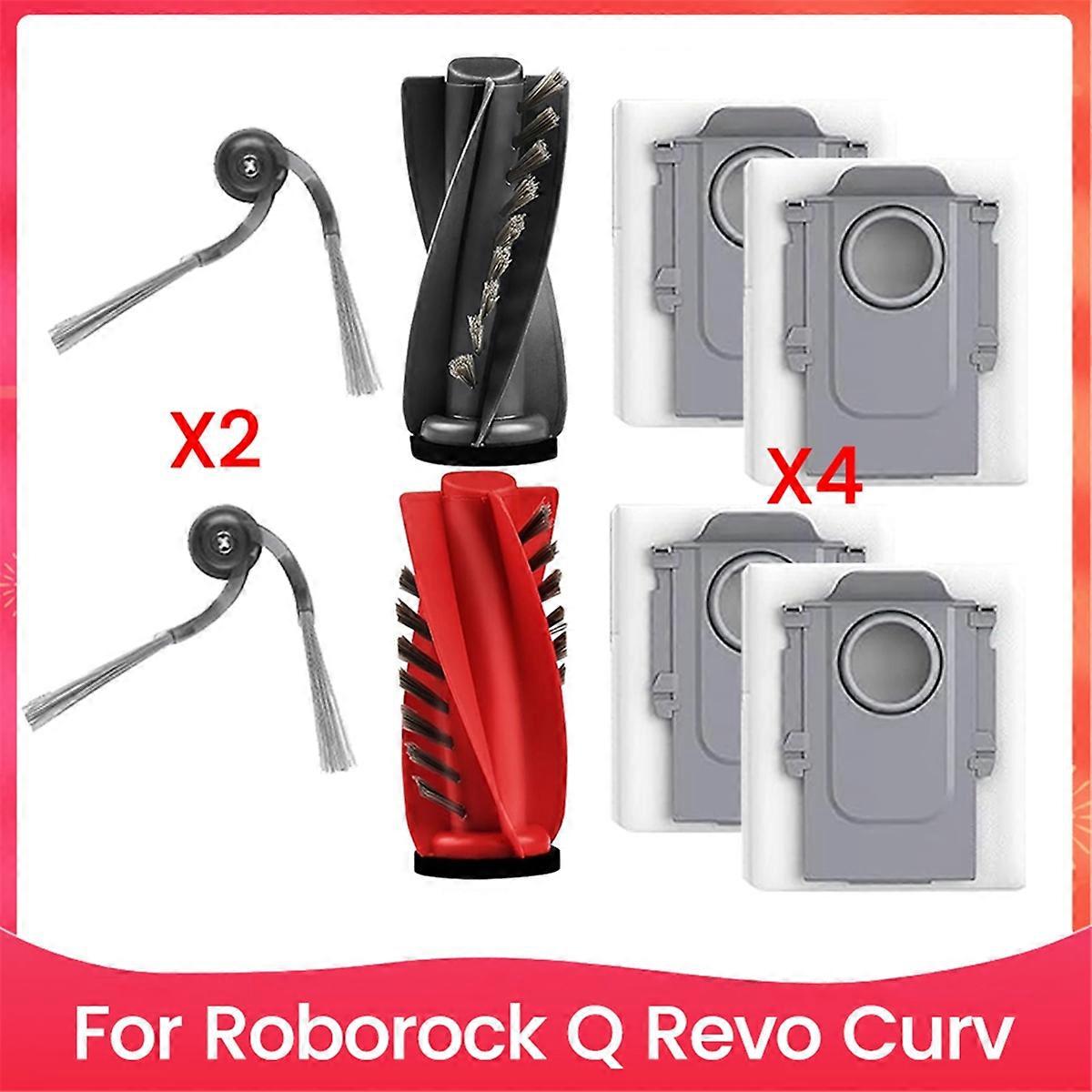 Vacuum Brush and Dust Bag Kit for Roborock Q Revo Curv Vacuum Cleaner