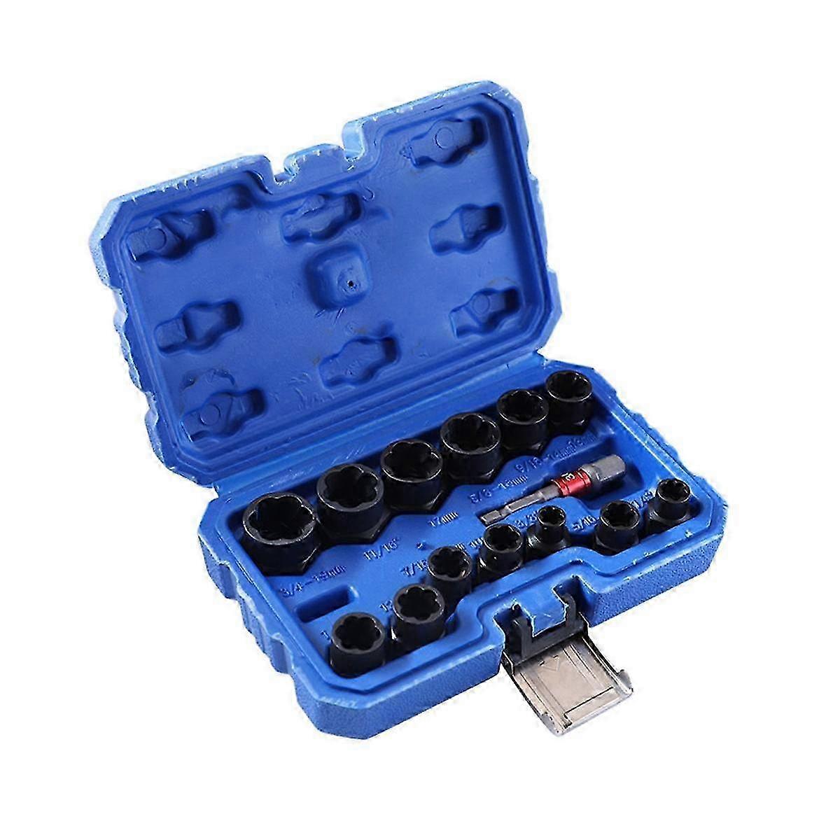 14 Piece Nut Extractor Socket Impact Bolt Nut Screw Remover Tool Set Socket Wrench