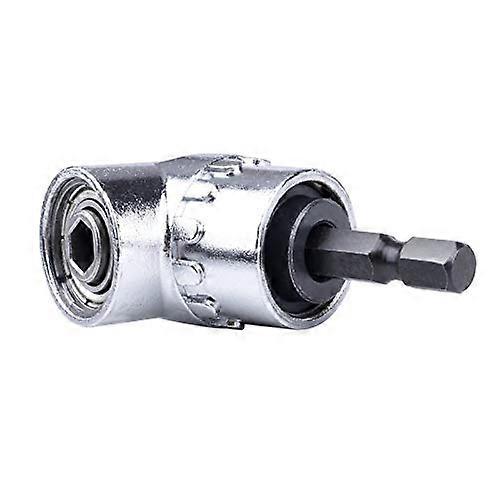 Hex Bit 105 Degree Angle Screwdriver Socket Holder Adapter Adjustable Bits Drill Angle Screwdriver 1Pcs(Silver)