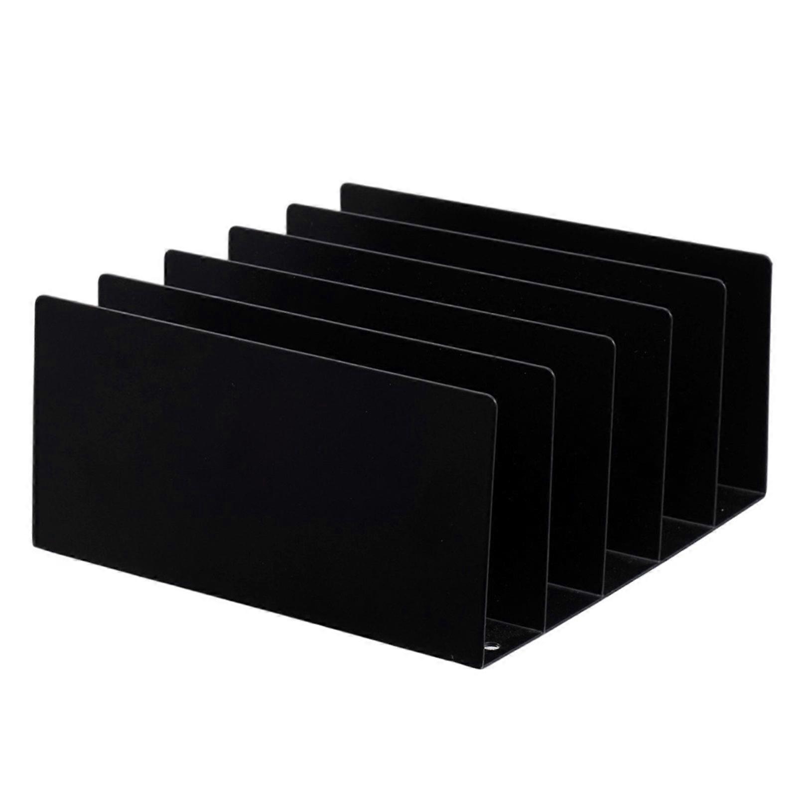 Desktop File Sorter Metal Magazine Rack Desk File Organizer for Office Paper Storage and Document Management