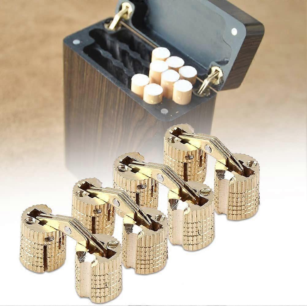 4 Stück Barrel Scharnier Kupfer Messing Schrank Geschenkbox Verstecktes Messing Verdeckte Scharniere