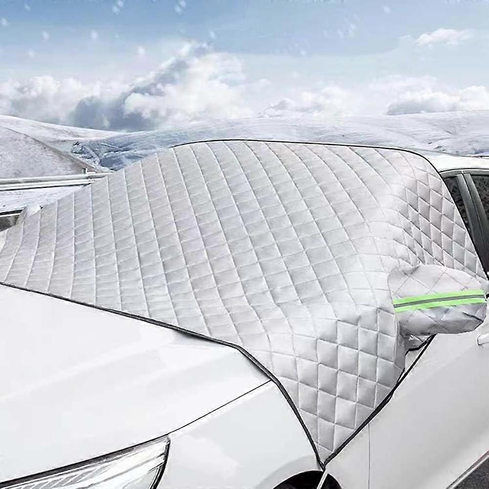 Car Windshield Snow Cover Ford Edge 2015-2024, Aluminum Foil Waterproof, Soft Lining, Wide Coverage, Silver