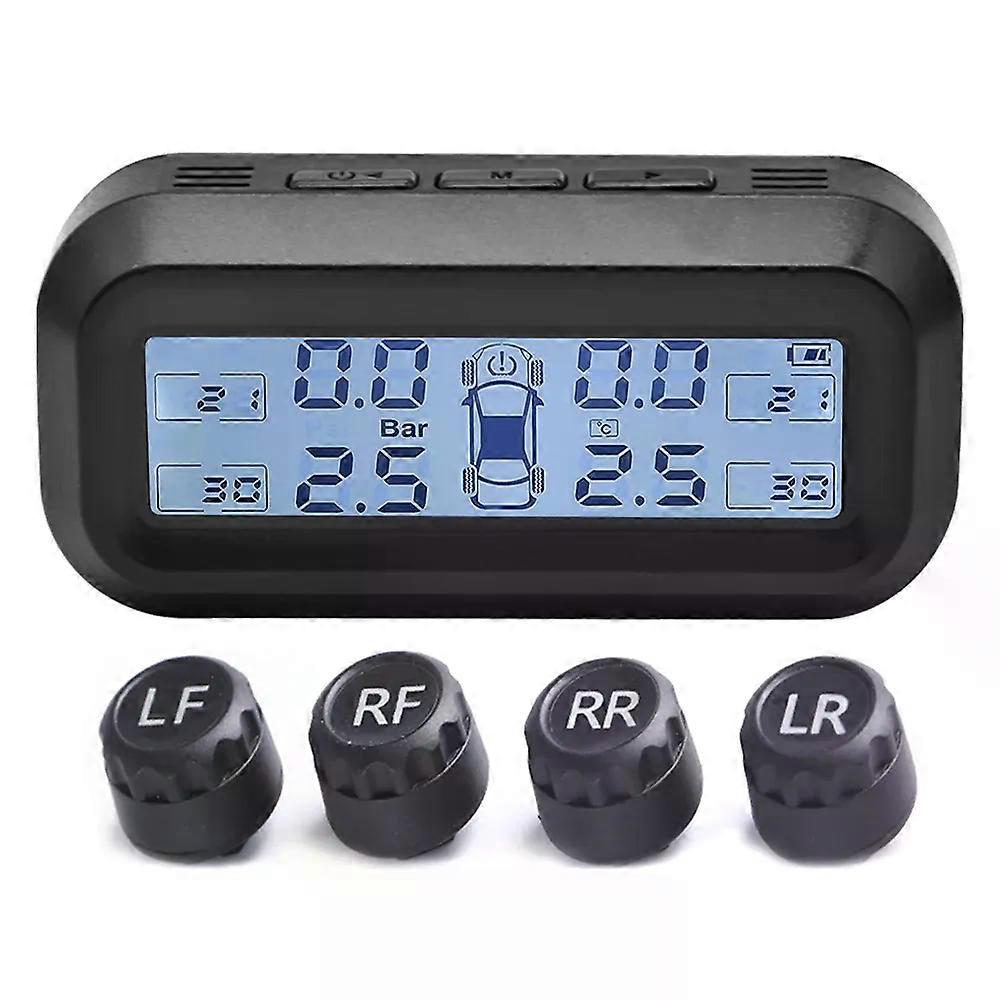 con Solar TPMS AN-10C LCDデジタルディスプレイ車用タイヤ空気圧監視警報システム自動交換部品モニターシステム
