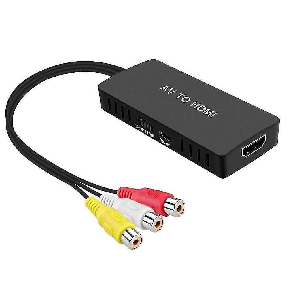 1080P RCA AV - HDMIコンバーター HDMI互換アダプターAV2 oビデオケーブル CVBS AVとUSBケーブル付き HD TVボックス用 PAL / NTSCをサポート