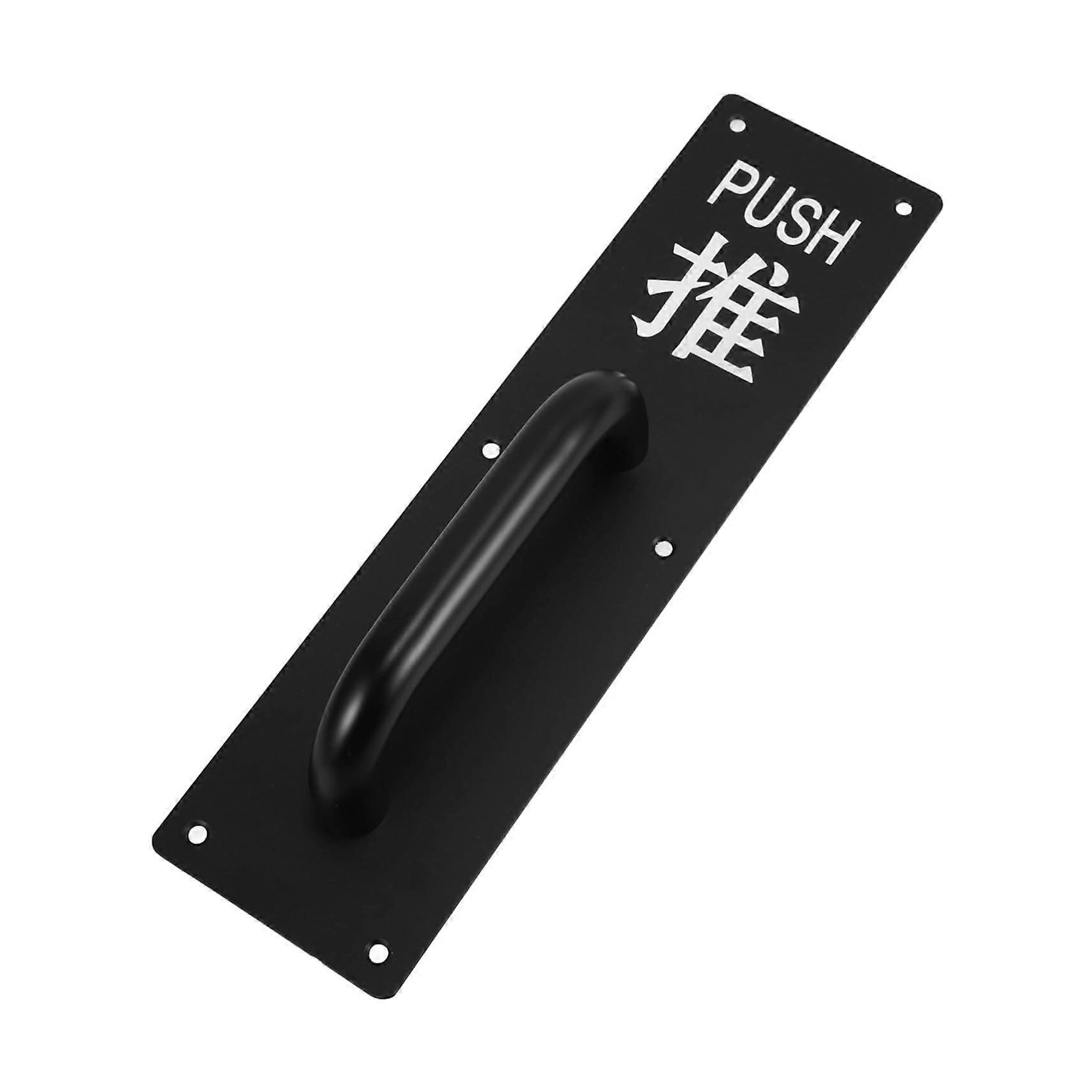 Élégante plaque de poussée de poignée de porte coulissante en acier inoxydable pour hôtel, restaurant et centre commercial