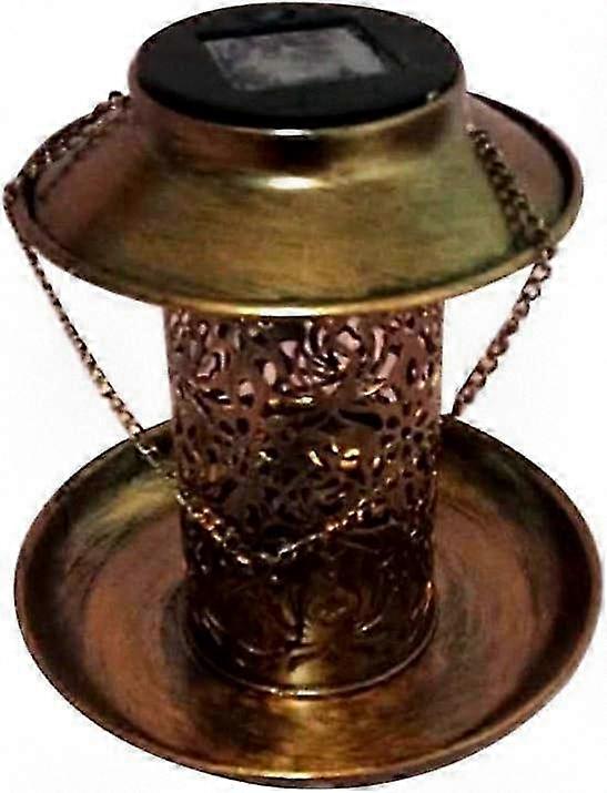 Solar-Powered Hanging Bird Feeder with Dual Function as Outdoor Light for Wild Birds and Hummingbirds.