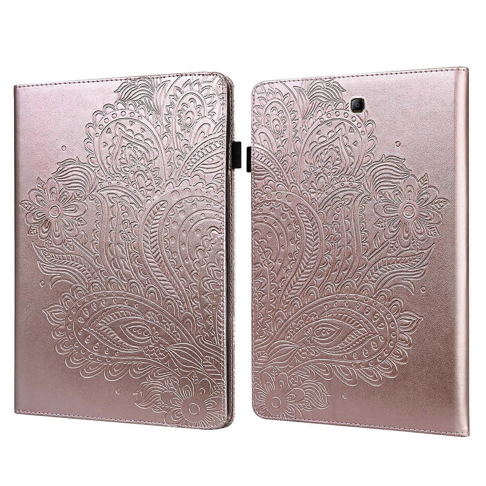 For Samsung Galaxy Tab A 9.7 T550 / T555 Peacock Embossed Pattern Leather Tablet Case
