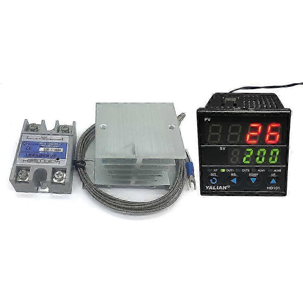 pid digital temperature controller Max temperature range 1372 degrees Celsius+radiator+2M K Thermocouple+Max 40A SSR