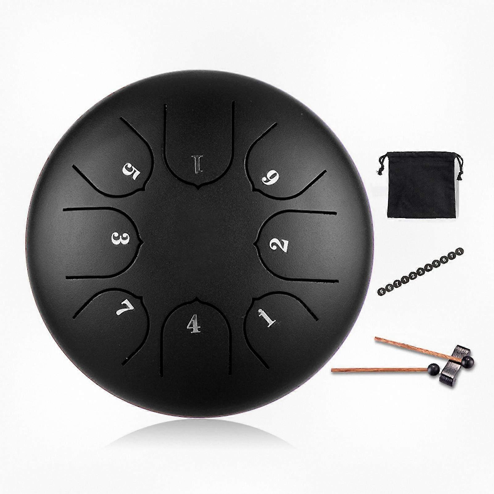 Handheld Steel Tongue Drum Percussion Instrument for Yoga and Meditation