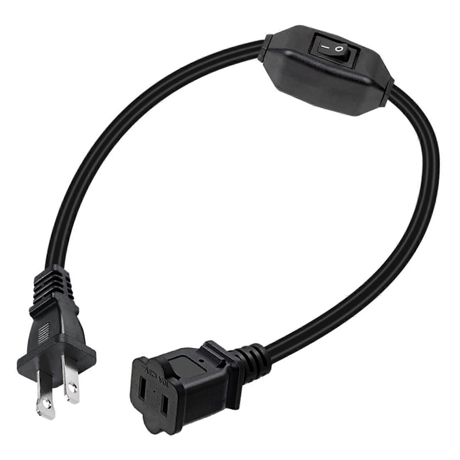 Power Extension Cord, NEMA 1-15P to 1-15R Alternating Current Outlet Extension Power Cable,12.6inch Power Cord