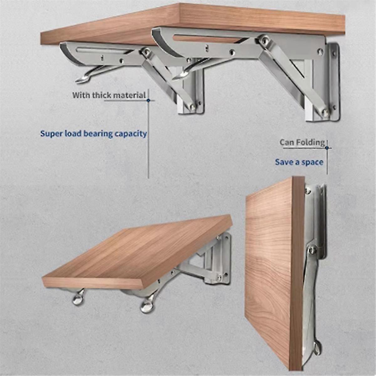Stainless Steel Folding Angle Bracket Triangle Shelf