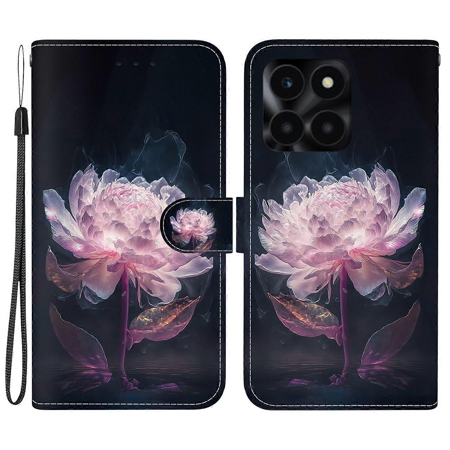 For Honor X6a 4G Leather Case Pattern Printing Wallet Cover