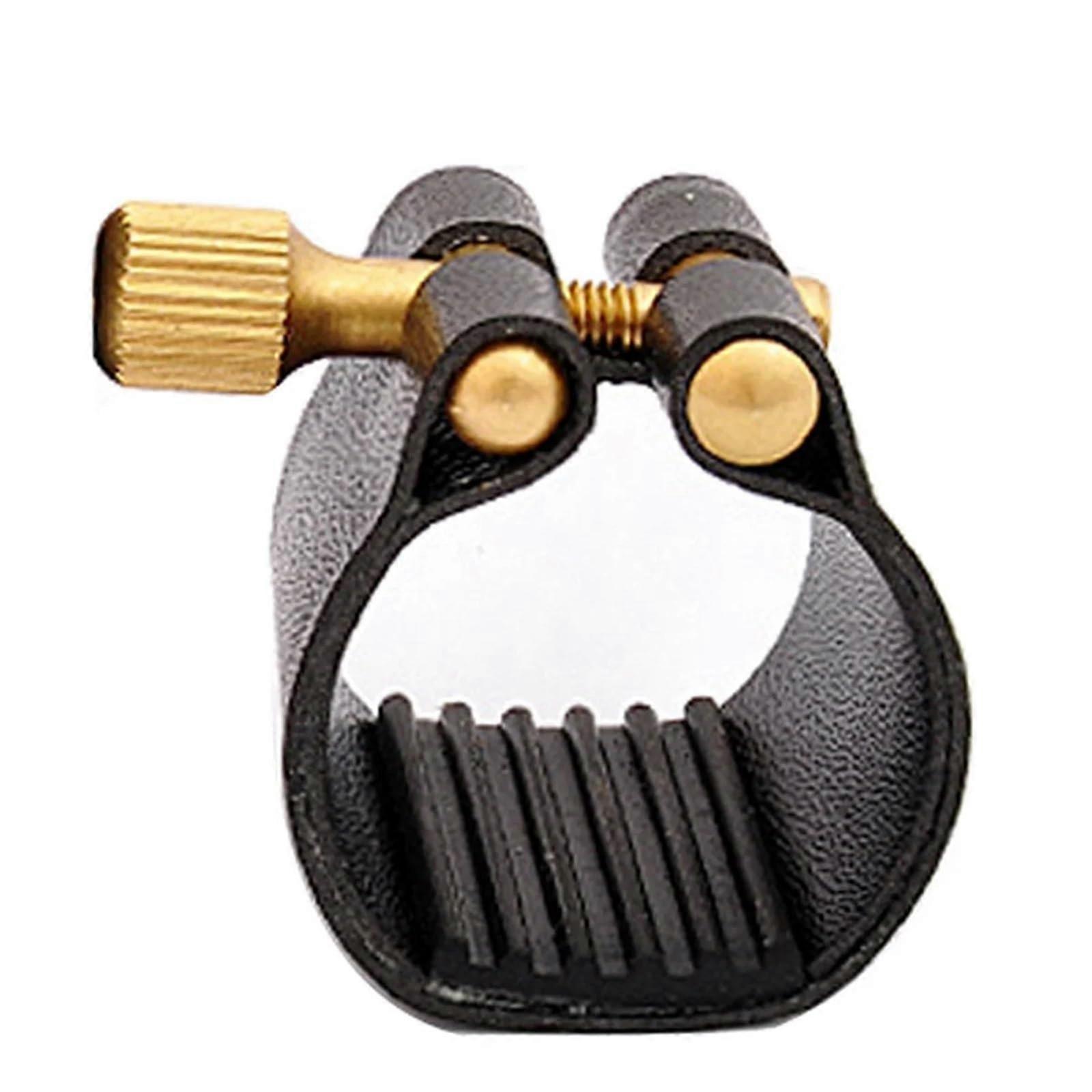 Saxophone Ligature 7Pcs Sax Ligature Fastener Compact Artificial Leather Alto Rubber Mouthpiece for Saxophone Rubber Mouthpiece