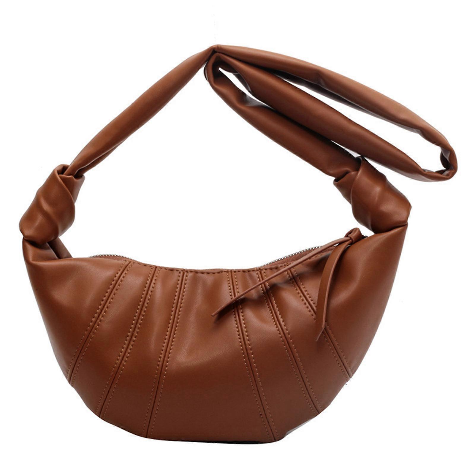 Elegant PU Shoulder Bag Dumpling Crossbody Bag for Everyday Use Perfect for Various Occasion Light Brown