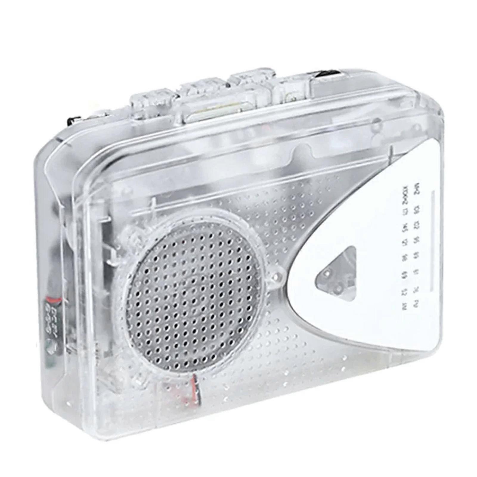 Portable Tape Player Portable Stereo USB Cassette to MP3 Converter with 3.5mm Socket AM FM Cassette Player