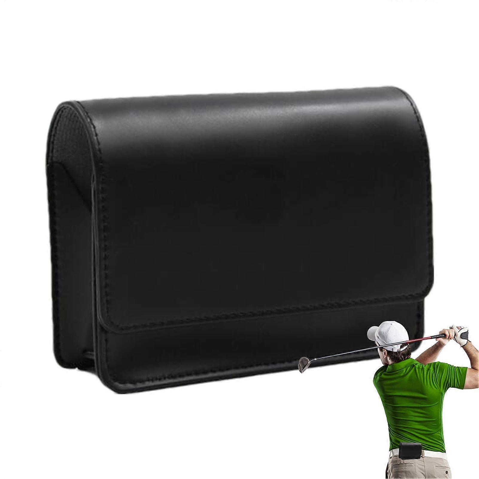 Golf Rangefinder Case   Leather, Waist Bag, black