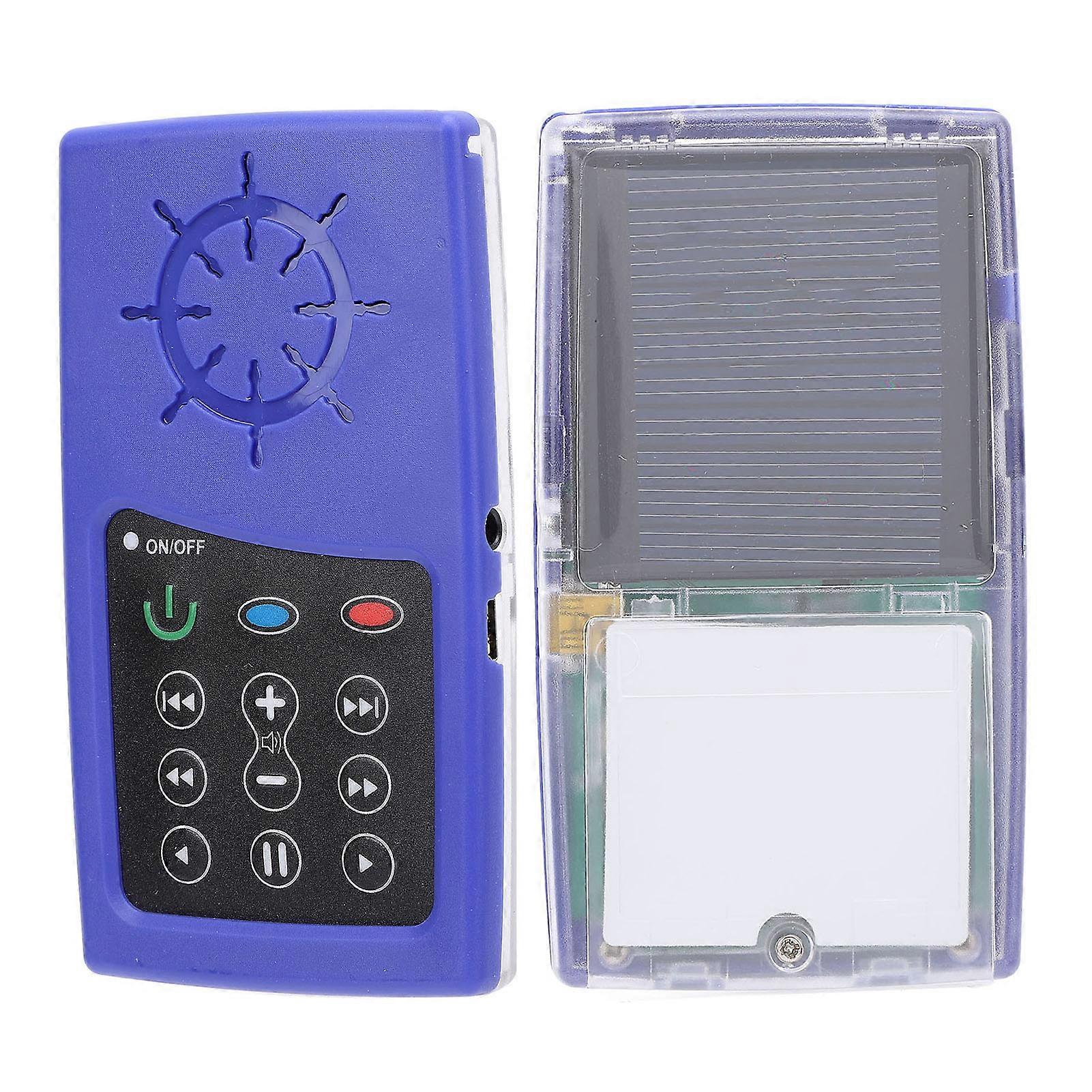 Scripture Audiobook Player Solar Powered Portable Electronic Sound Scripture Reader with Multiple Languages 4G Capacity Blue