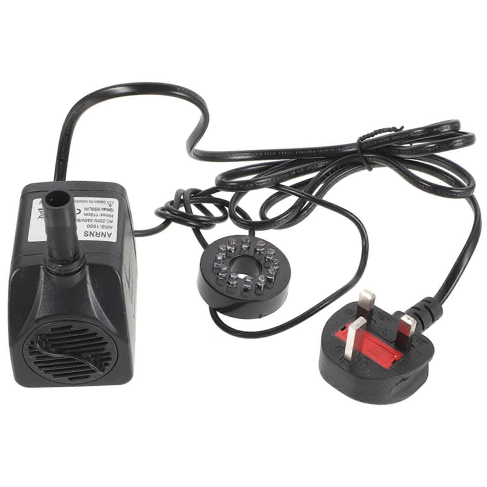 Aquarium Fountain Pump, Compact Submersible Unit with Flow Adjustment