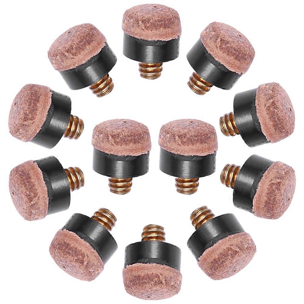 Professional Design Screw On Billiard Cue Tips Leather Replacement For Billiards Lovers 25Pcs