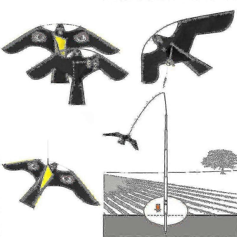 Flying Hawk Kite Scarecrow - Garden Yard Bird Repeller & Dekorasjon