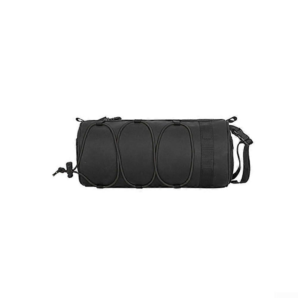 Practical Bicycle Companion Cylindrical Multifunction Bicycle Bag For Commuting With Ample Storage And Waterproof Protection Black
