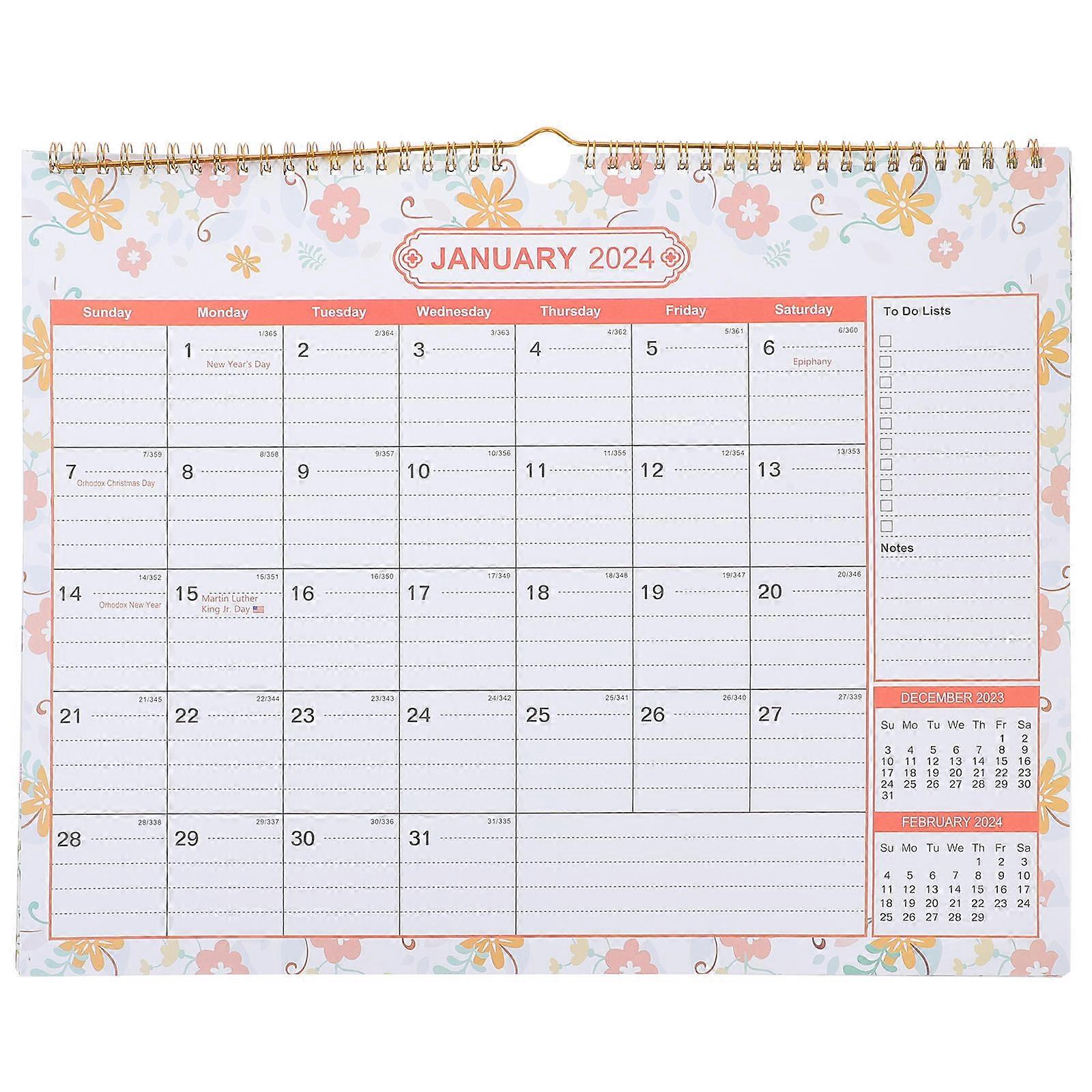 Hanging Calendar For -taking Holiday Reminder 38.00X30.50X1.00CM 1Pack