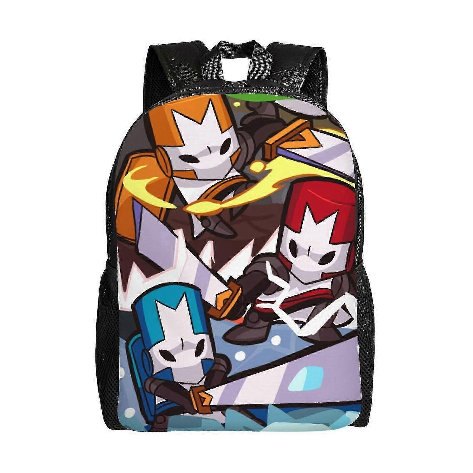 Unisex Lightweight Basic Daypack for Adults, Teens, and Kids - Suitable for Laptop School Bag and College Use with Castle Crashers Design