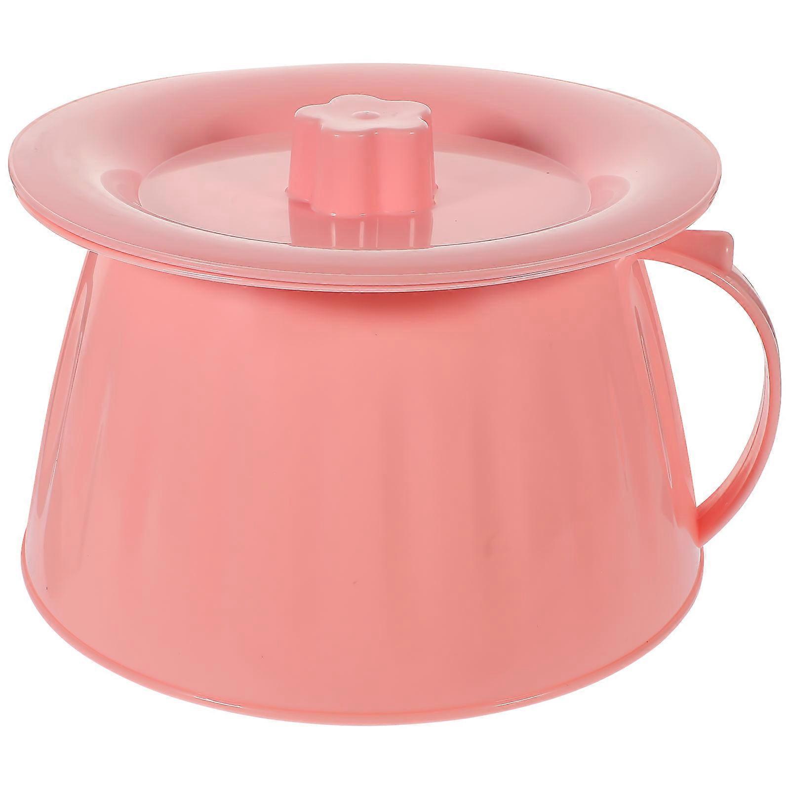 PP Material Urine Pot Portable Toilet For Grandparents Home Use Pink 24.00X22.40X14.50CM Wear-Resistant 1Pcs