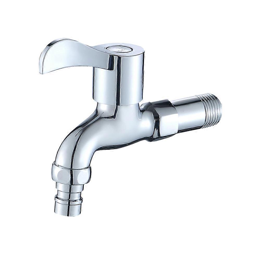 Wall Mounted Single Lever Washing Machine Tap Cold Water Sink Faucet with Smooth Spool Thread Durable Gravity Die Casting for Bathroom and Kitchen