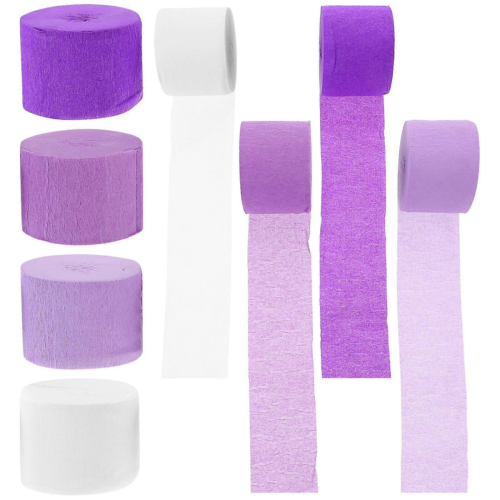 6 Rolls Delicate Crepe Paper Streamers for Birthday Parties, Weddings & Celebrations – Easy to Use Decorative Craft Supplies
