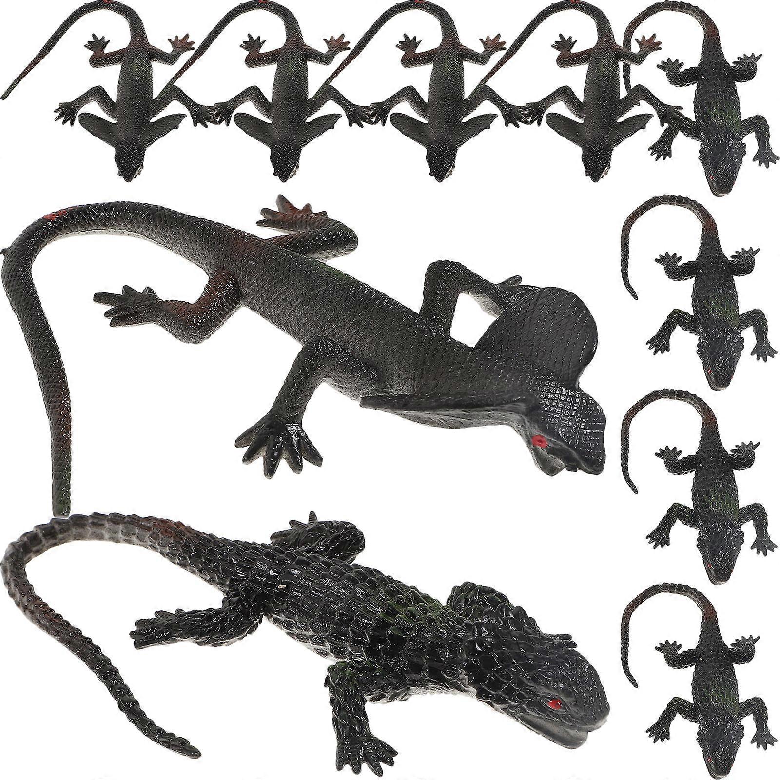 Reptile Animal Figurines Lizard Toy Pretend Play for Kids Boys Girls Festival Special Occasion Random Style 10Pcs