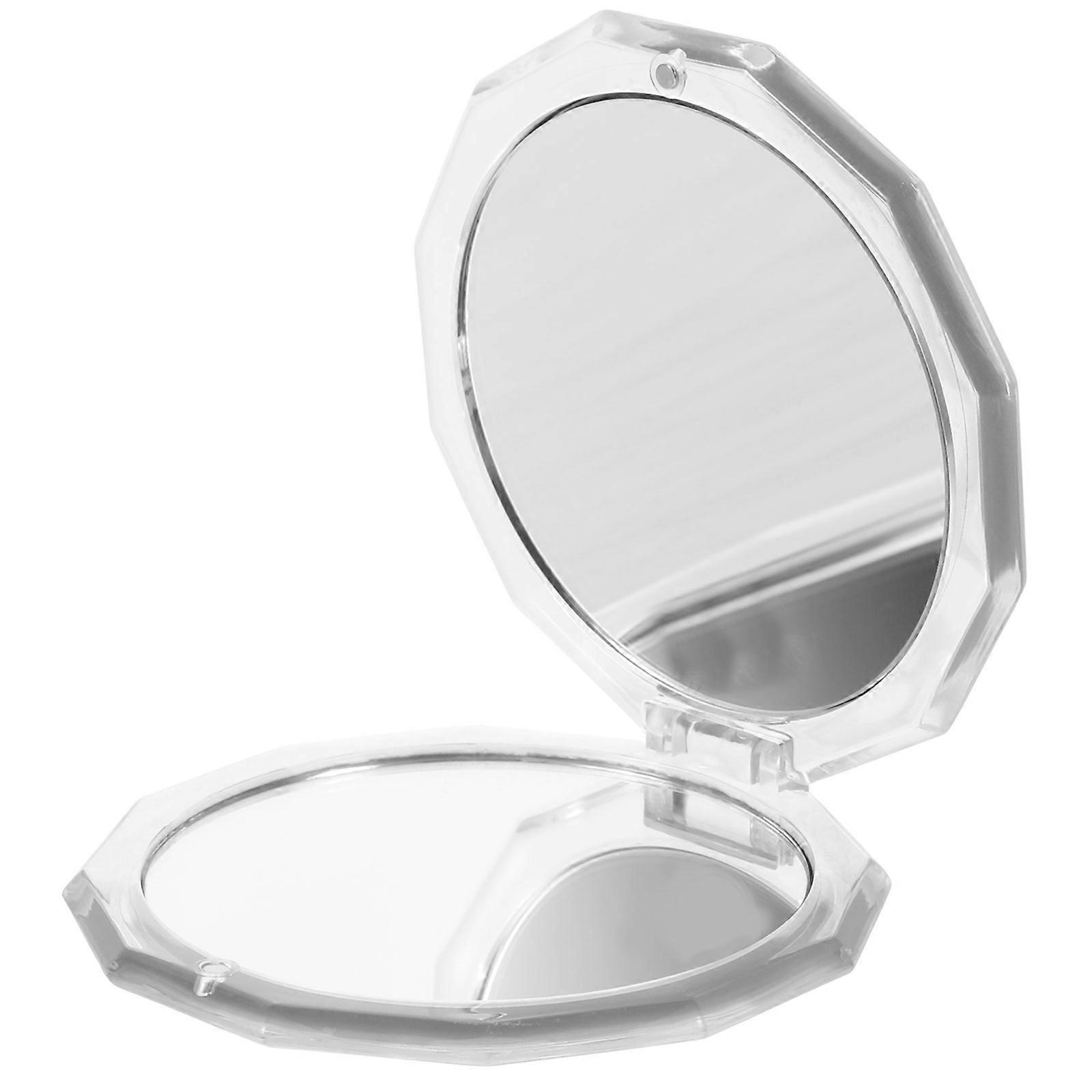 Compact Mirror For Girls Foldable Mirror Simple Design Office Use Resin 1Set