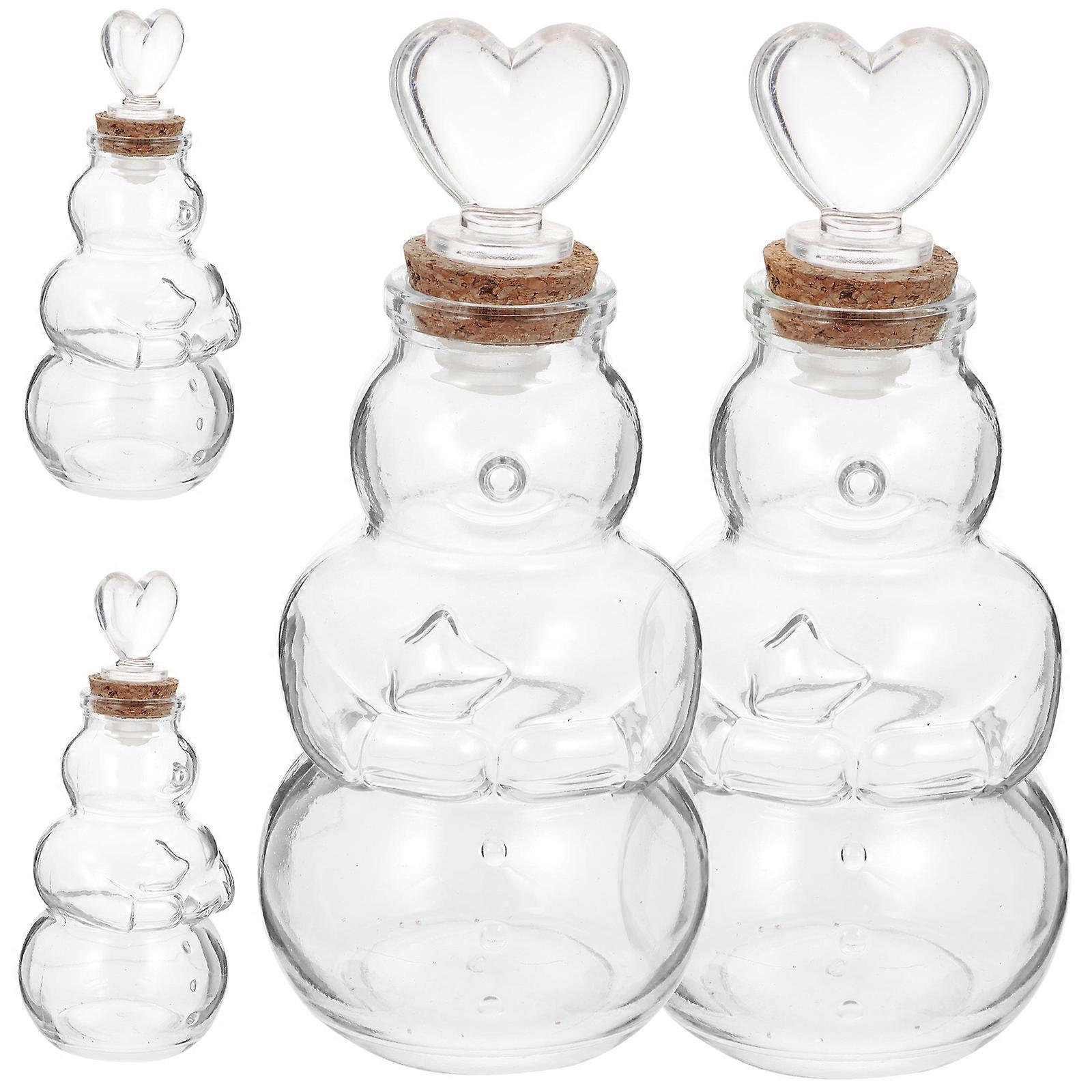 4pcs Glass Wishing Bottles with Stoppers – Multi Use Decorative Containers for Sand Art, Message Storage, Essential Oils, and Photo Props