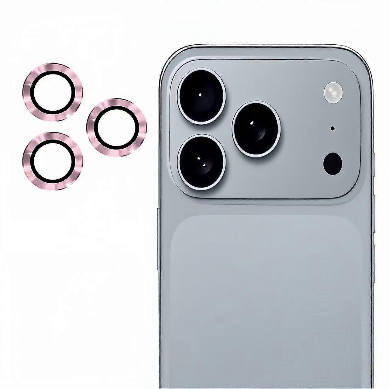 For iPhone 17 Pro/iPhone 17 Pro Max Camera Lens Protector WANLONFENG Metal CD Texture Tempered