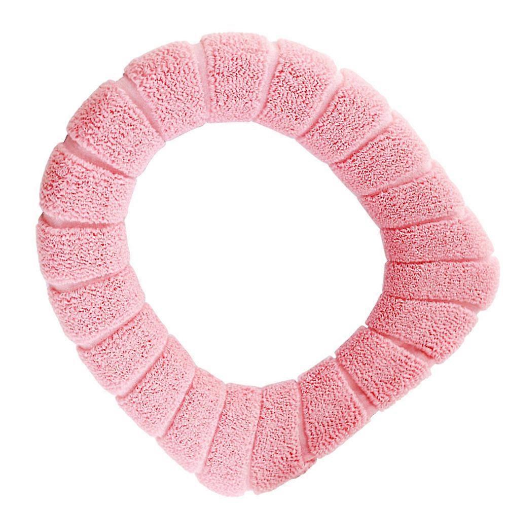 Siège de toilette Housse de chauffe-tabouret Closestool Forme Maison Usage Rose 30x30x0,5 cm Eau Lavable Séchage rapide 1Pack