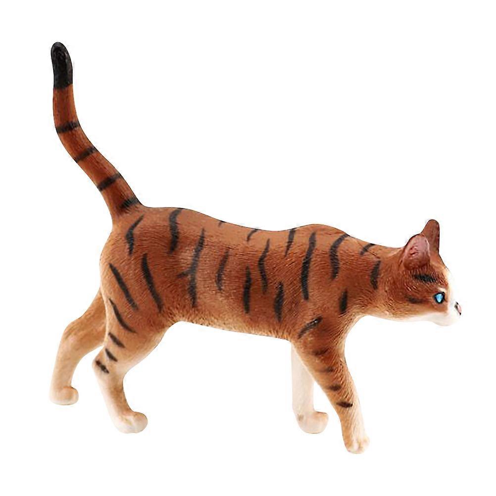 Simulation Cat Figure Realistic Cat Decoration Cat Shape Toy Ornament 2.8X9.5X11.5CM 1Pcs