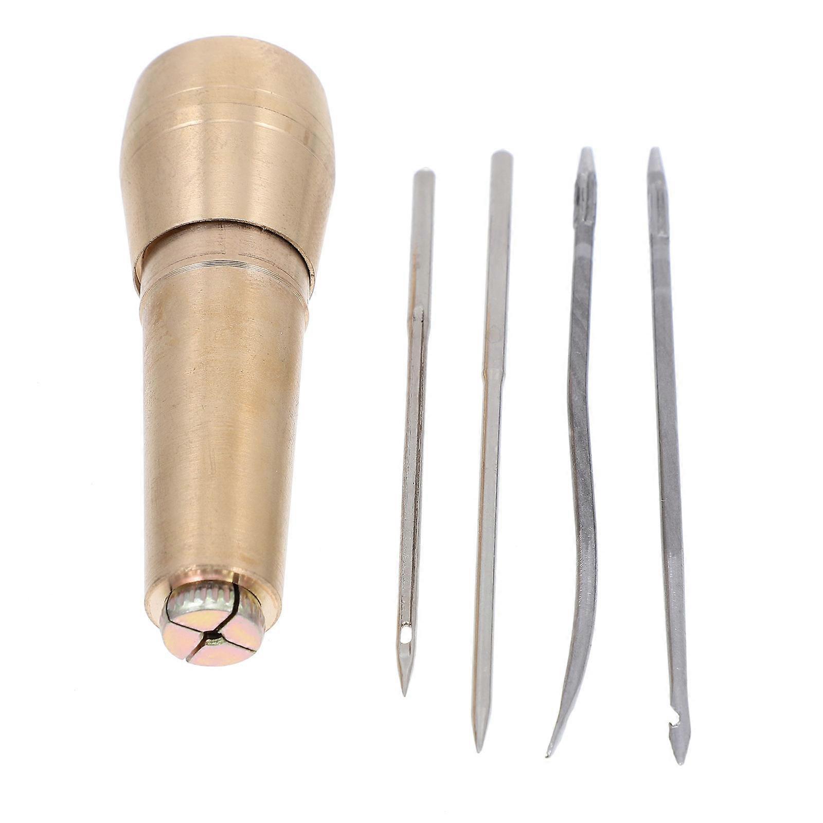 Copper Awls Tools Copper Handle Sewing Awls Leather Crafts Assorted Color 6.5X2cm 1 Set