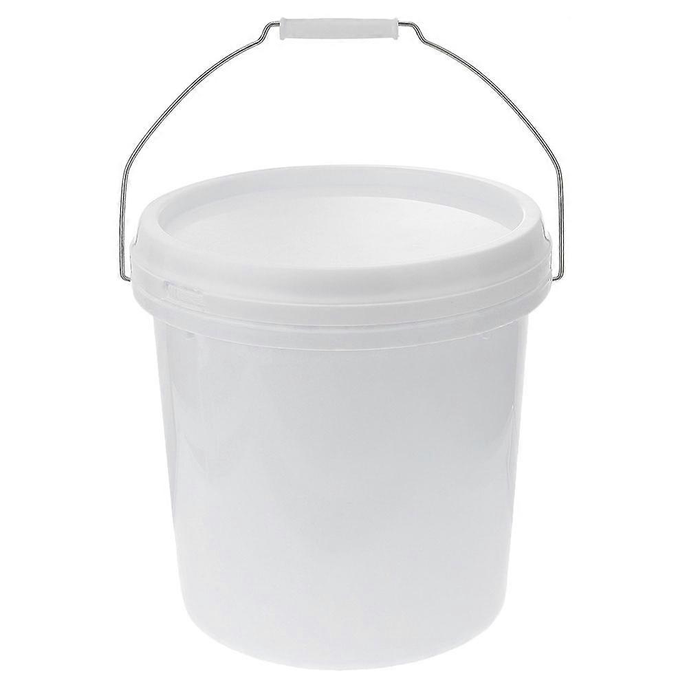 Empty Cans Plastic Bucket With Lid And Handle White 23.00X20.00X20.00CM Multipurpose Storage 1Pack