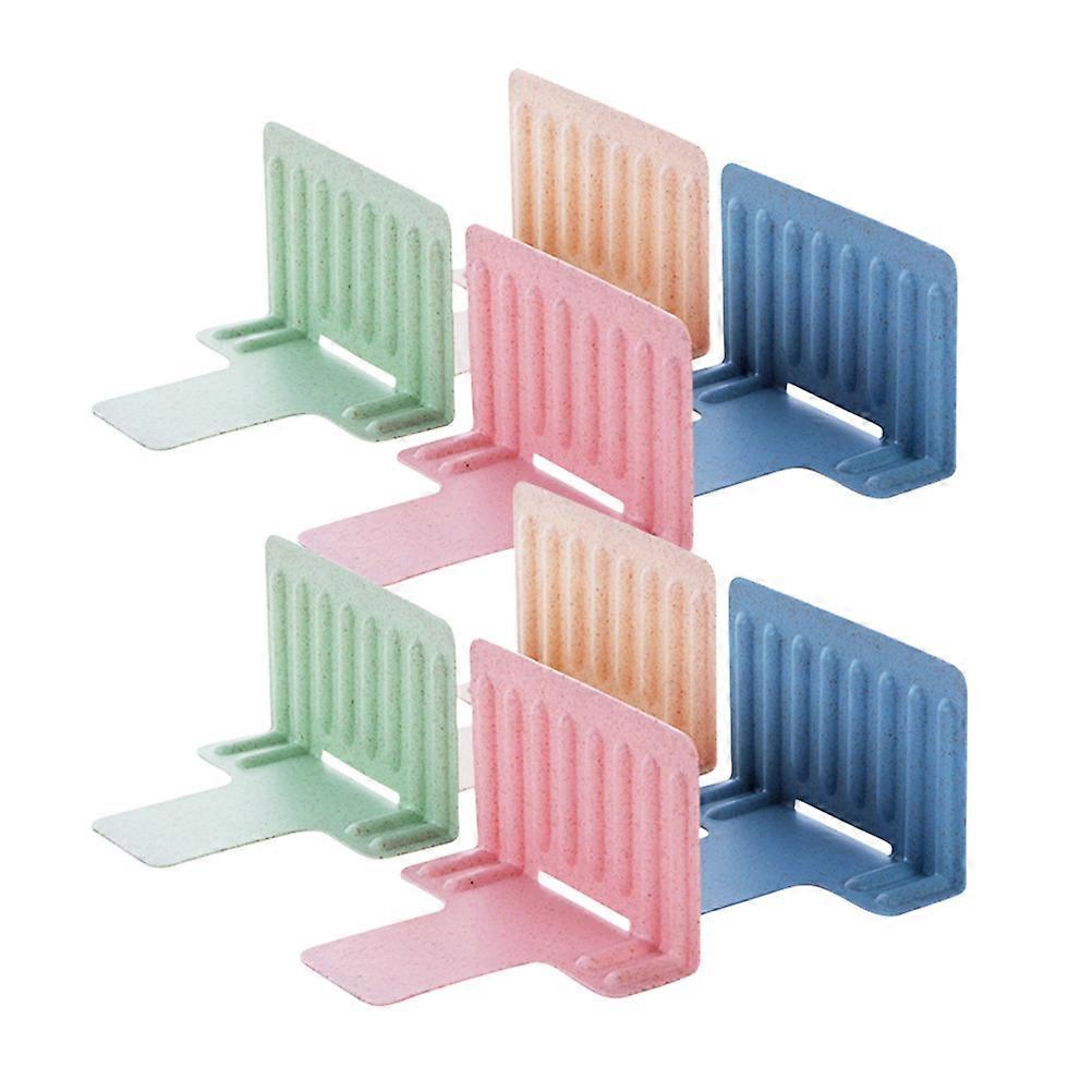 Shelf Dividers Storage Partition Freezer Shelf Dividers PP Material Pink 16.5 x 13 x 10 Cm 8Pcs
