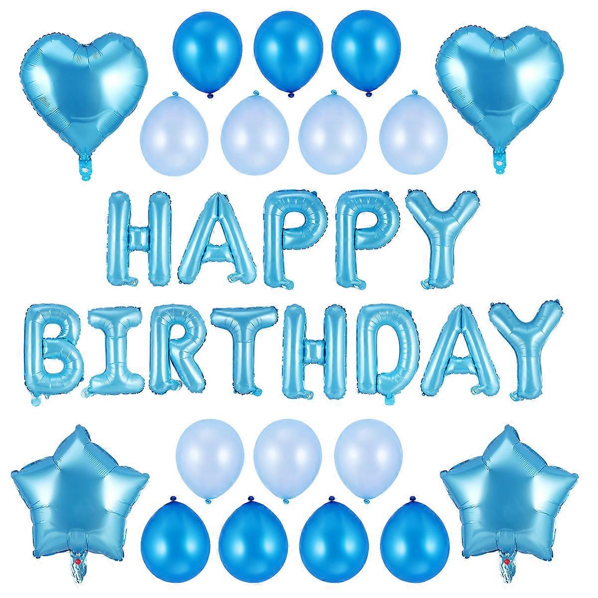 Balloon Sets For Birthday Happy Birthday Balloons Latex Material Round Shape 12 Inches 1 Set