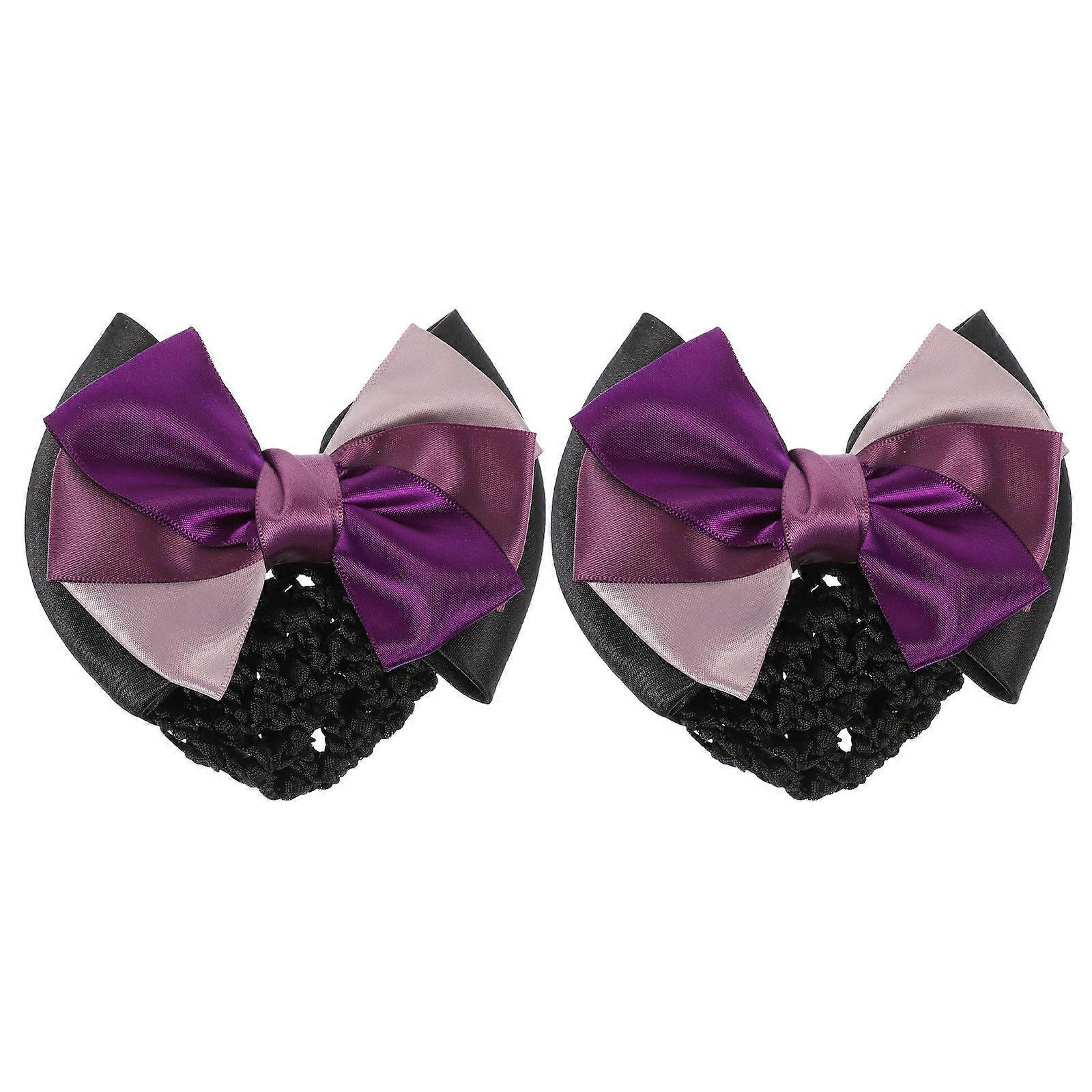 Bow Bun Hair Net for Nurse, Stewardess, Bank Clerk – Professional Hair Bun Cover with Fine Mesh and Elegant Bowknot Design, Suitable for Formal and