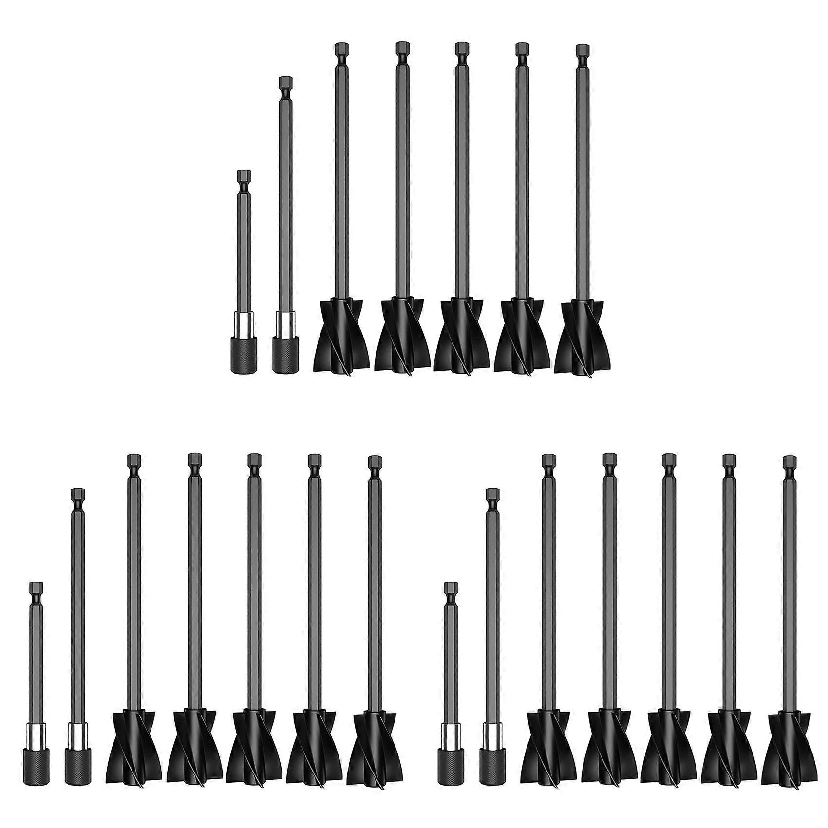 15Pcs Resin Mixer Paddles with 6 Extension Rods, Epoxy Mixer Attachment for Powerful Mixing, Reusabl