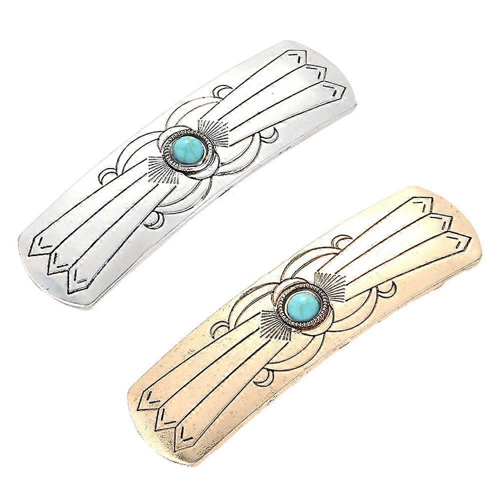 Accesorii de păr de modă Agrafe de păr retro femei ocazii speciale argintiu design ușor 2Set